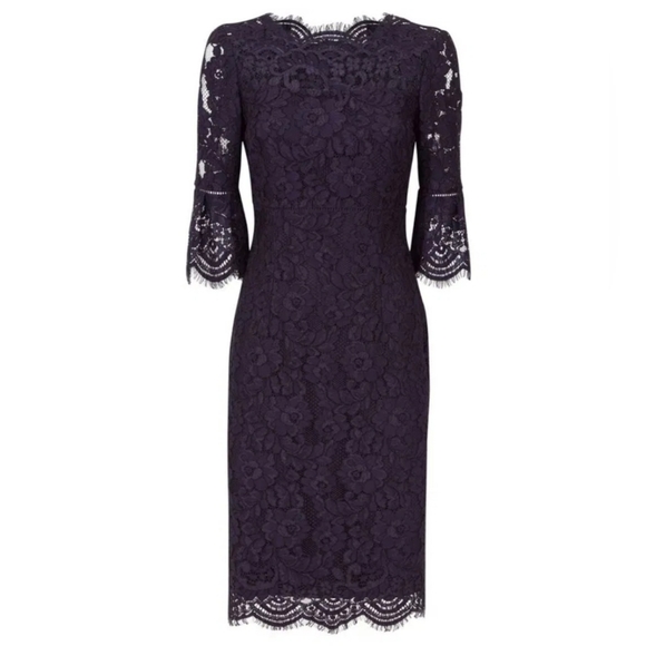 HOBBS VANESSA PENCIL DRESS NAVY LACE SIZE US 4 NWT - Picture 16 of 16